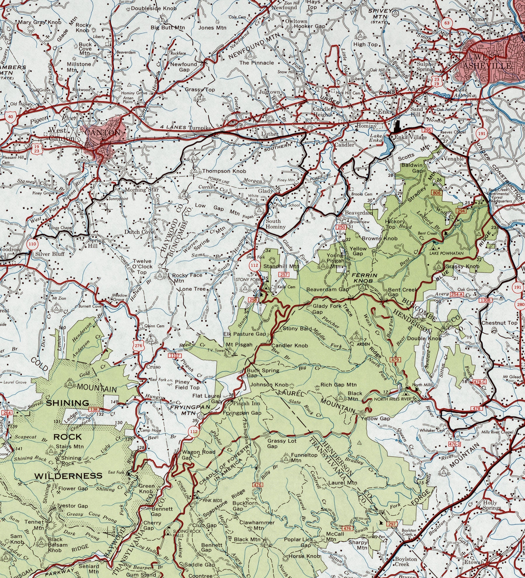 Pisgah National Forest Map - Il Fullxfull.4356871408 X595