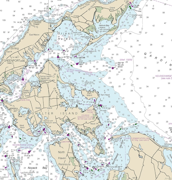 Nautical Charts of Long Island Sound Eastern Part 12354. New Haven