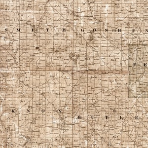 Map of Columbiana County, Ohio 1841 Home Old Wall Vintage Reproduction