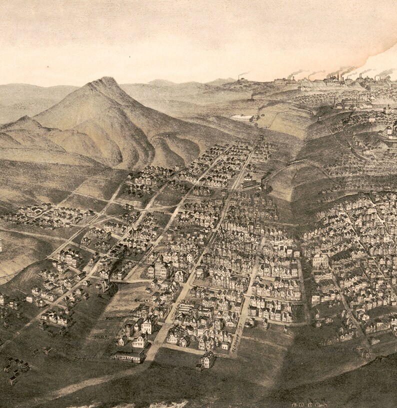 Map of City of Butte Silver Bow County Montana 1904 MT. Etsy