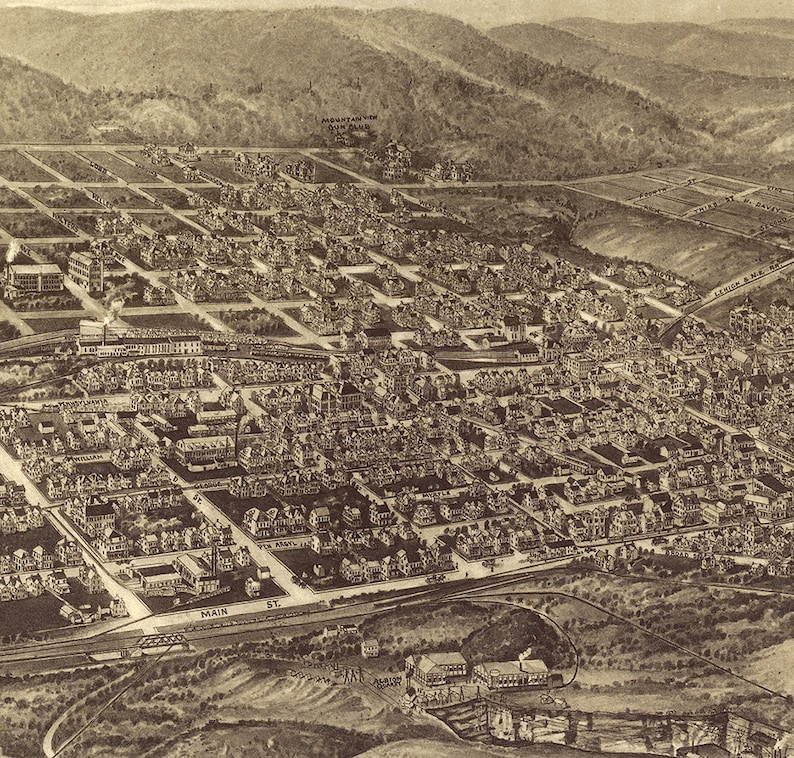 Map of Pen Argyl Northampton County Pennsylvania 1916. Etsy