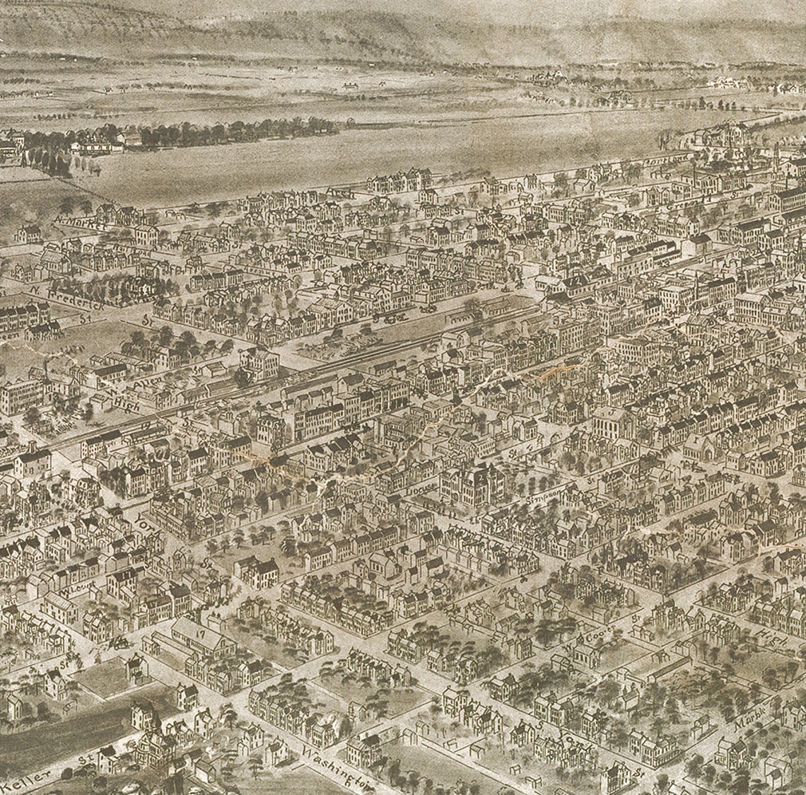 Map of Mechanicsburg Cumberland County Pennsylvania PA Etsy