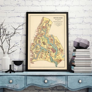 Carte illustrée de San Juan. Argentine. Reproduction d'une carte murale vintage de style déco maison ancienne.