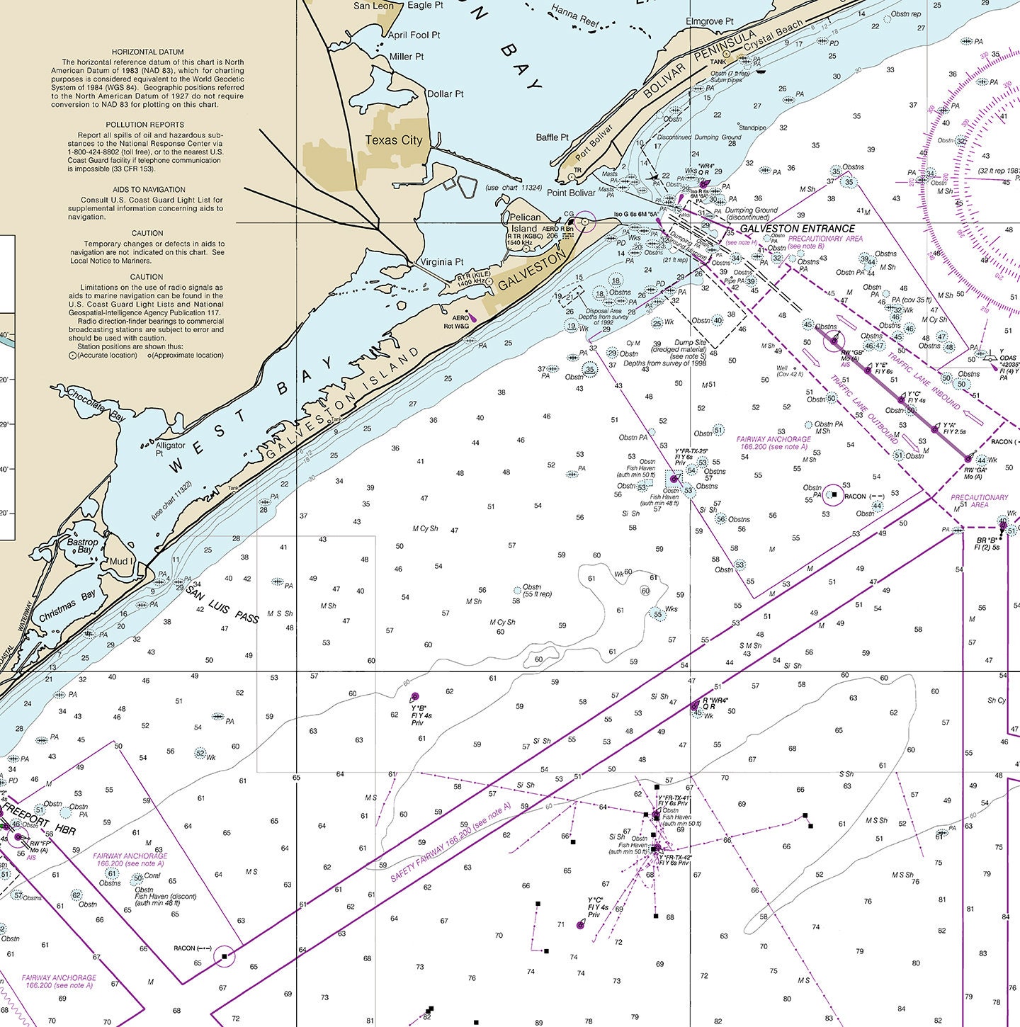 Nautical Charts of Mermentau River to Freeport Louisiana Etsy