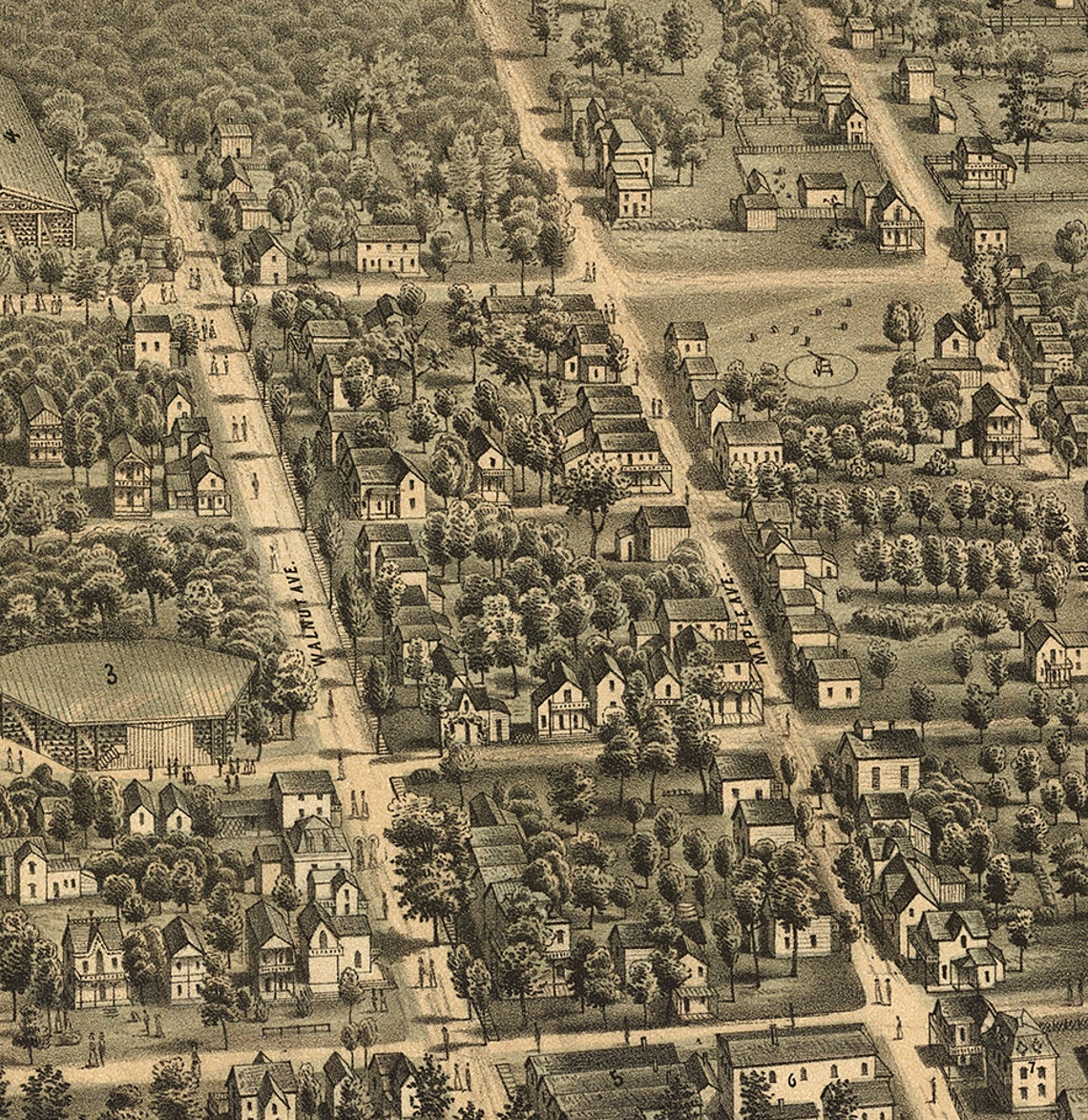 Map of Lakeside Danbury Township Ottawa Co. Ohio OH Near Etsy