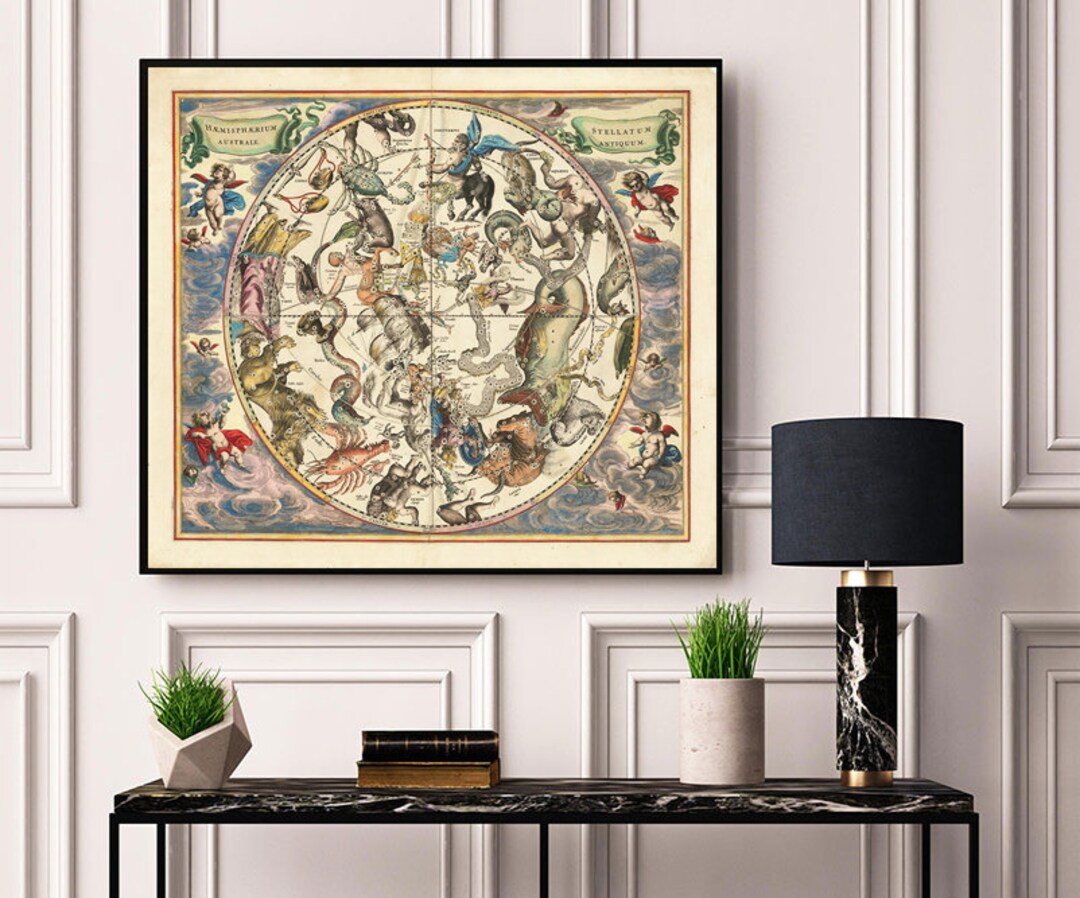 Celestial Chart by Andreas Cellarius - 1660 Celestial Map of the ...