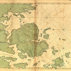 Seekarten von Mount Desert Island und der angrenzenden Küste von Maine, 1776. Vintage Reproduktion topographische Karte.