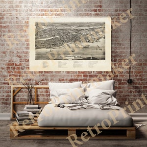 May include: A vintage black and white map of the city of Kingston, Rhode Island. The map shows the city's streets, buildings, and waterways. The map is titled "Map of Kingston, R.I." and is dated 1879.