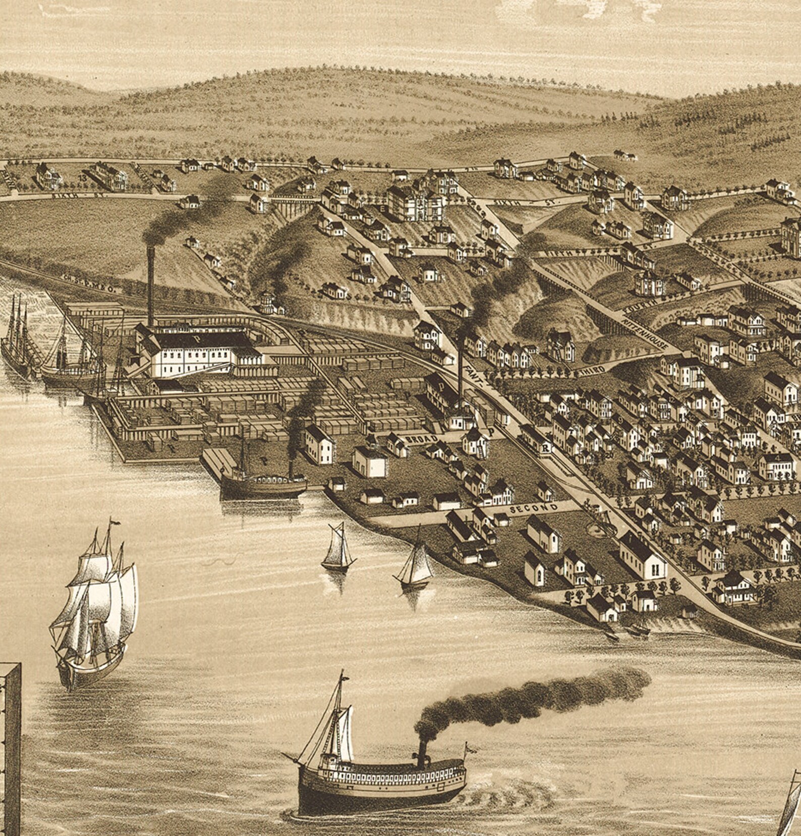 Map of Bayfield Bayfield Co. Wisconsin 1886 WI. Vintage Etsy