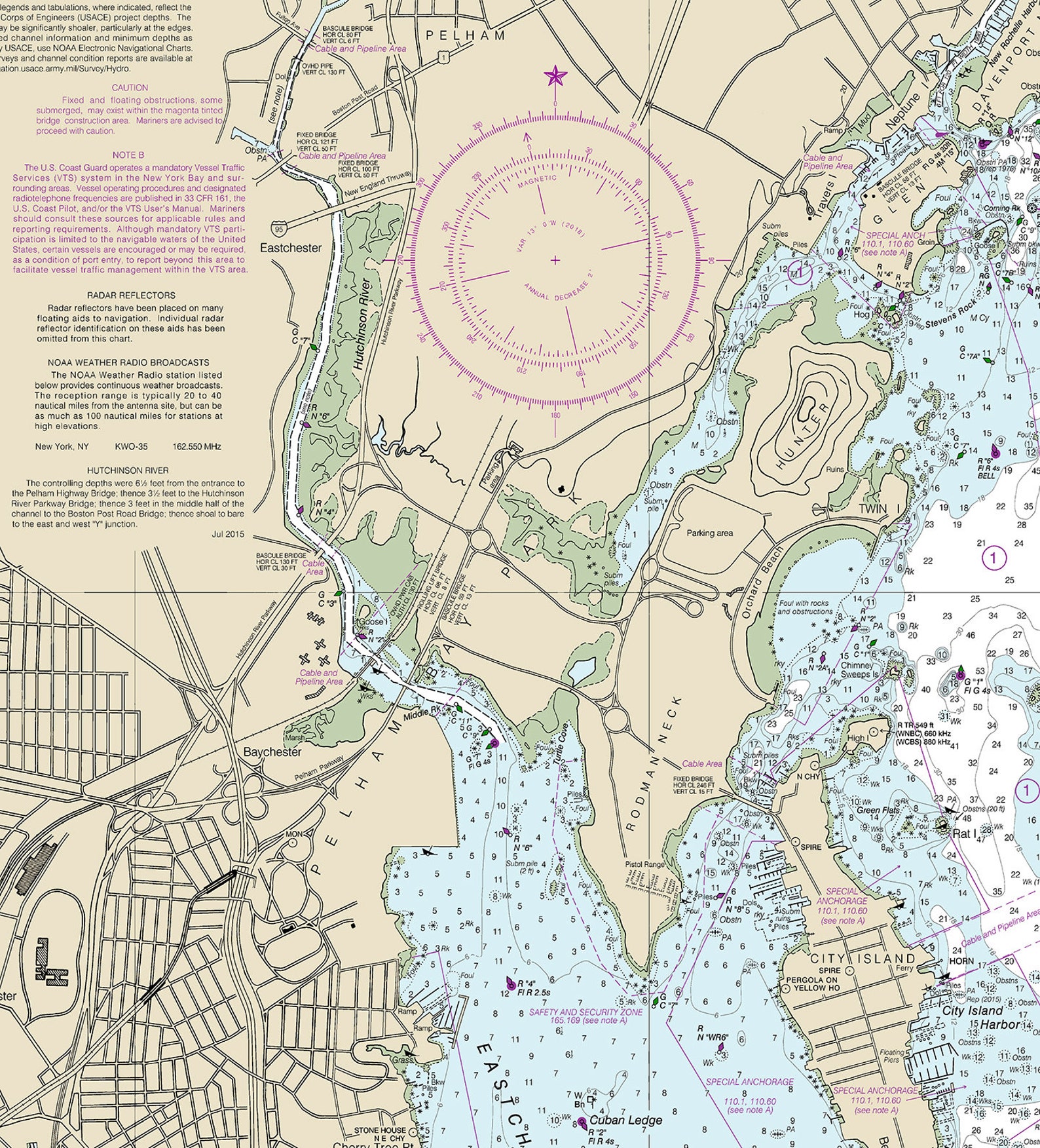 NOAA Nautical charts of Long Island Sound Hempstead Harbor Etsy
