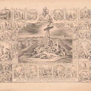 Leben der seligen Jungfrau Maria, Mutter Gottes. 1870. Reproduktionsdruck