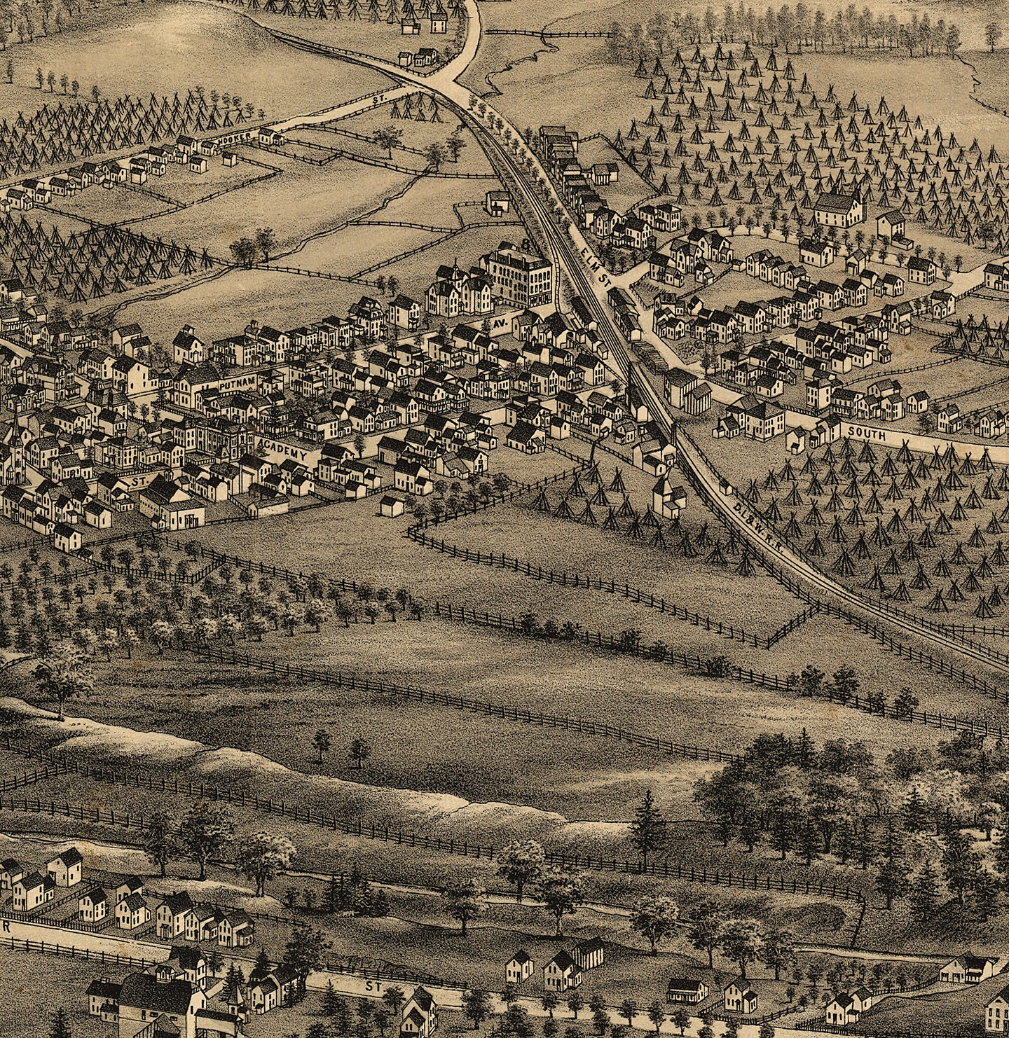 Map of Waterville Oneida Co. New York 1885. Vintage Etsy