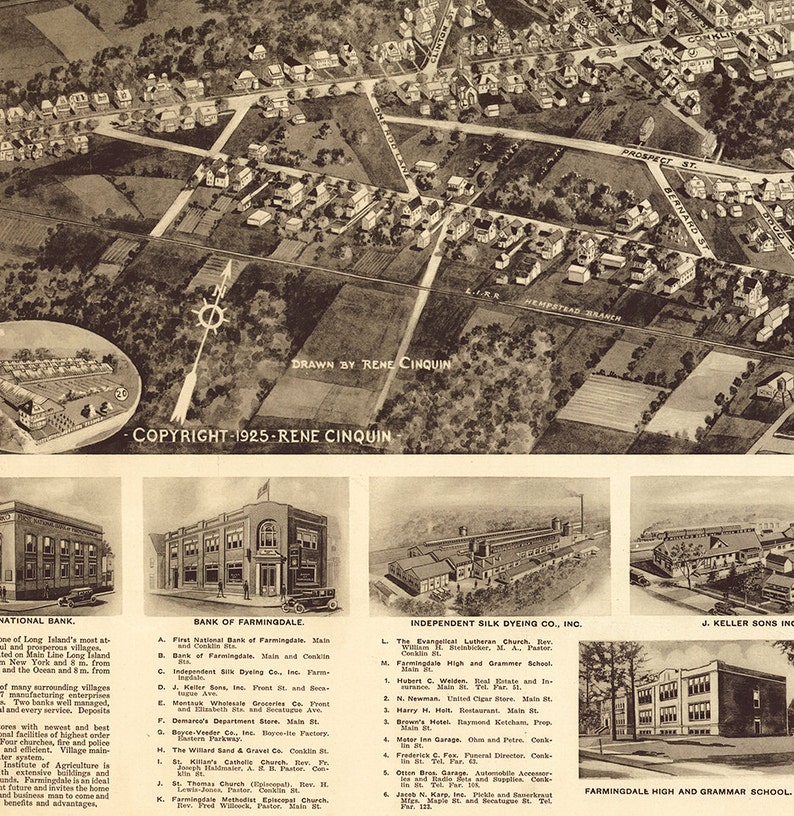 Farmingdale Town of Oyster Bay Nassau County Long Island Etsy