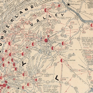 Map of the Main Battlefields, Routes, Camps and Head Qrs., in the ...