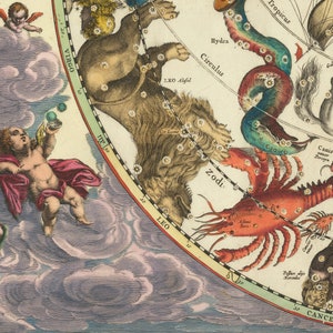 Celestial Chart by Andreas Cellarius - 1661 Celestial Map of the ...