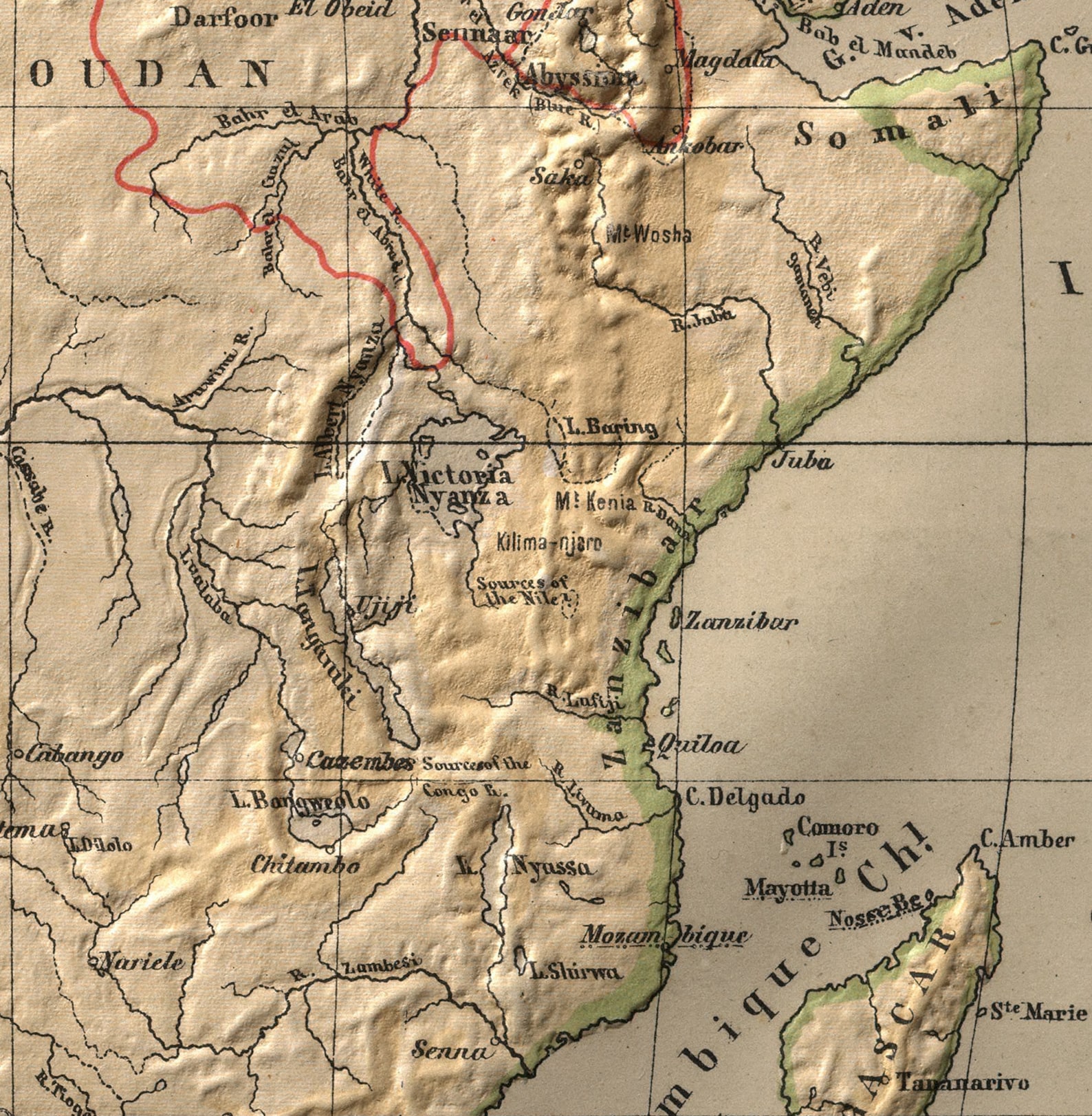 Map of Africa 1880. Vintage Home Deco Style Old Wall - Etsy