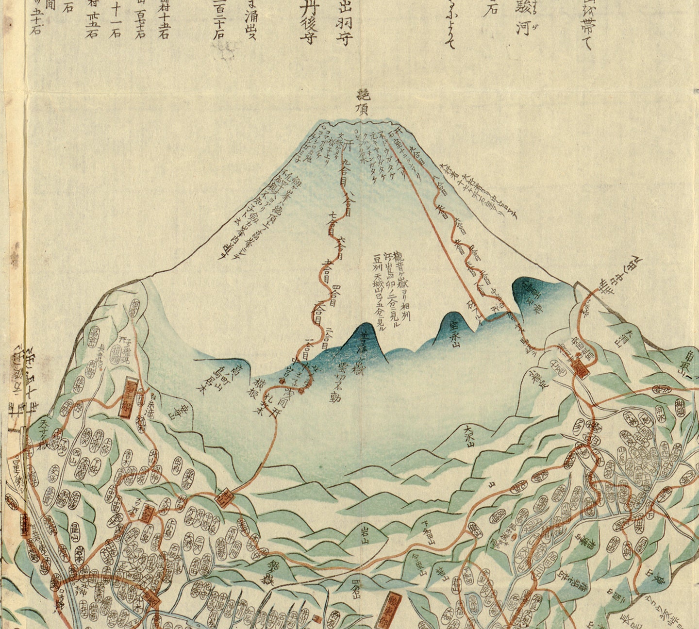 Pictorial Map Of Shizuoka Ken Suruga No Kuni Zenzu Japan Etsy