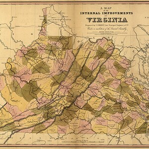 De omgeving van Richmond en de campagne op het schiereiland in Virginia, 1862. Restauratiebeslag oude muurkaart in huisdecoratiestijl. Vintage reproductie