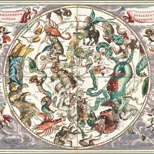 Celestial Chart by Andreas Cellarius - 1661 Celestial Map of the ...