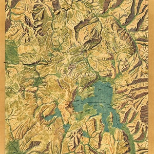 Parc national de Yellowstone, Wyoming-Montana-Idaho, 1915. Reproduction carte vue panoramique Misu0006