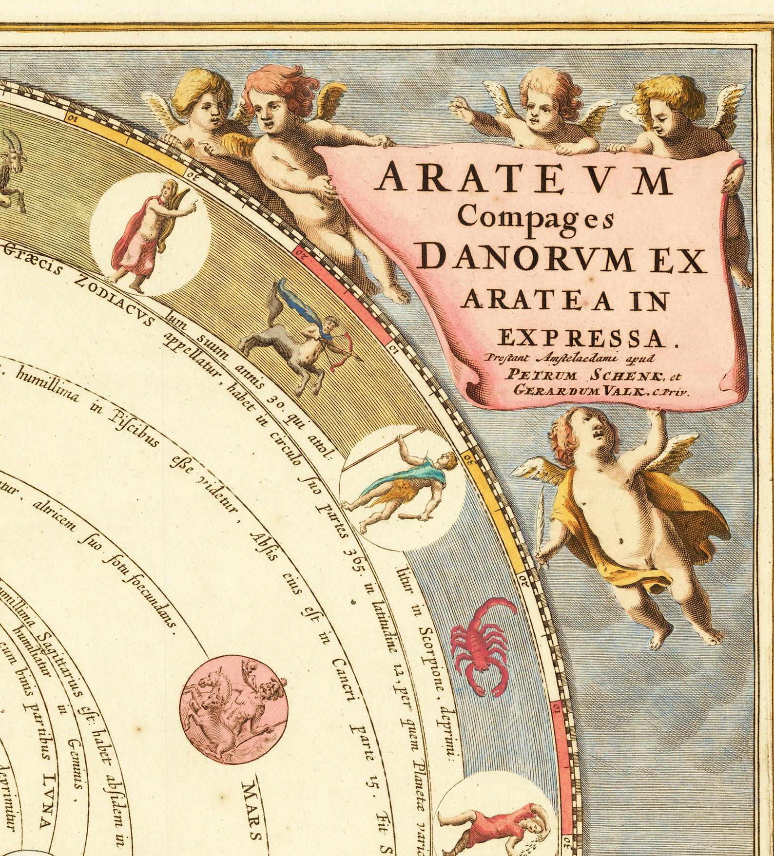 Celestial Chart by Andreas Cellarius - 1660 Chart the Greek Astronomer ...