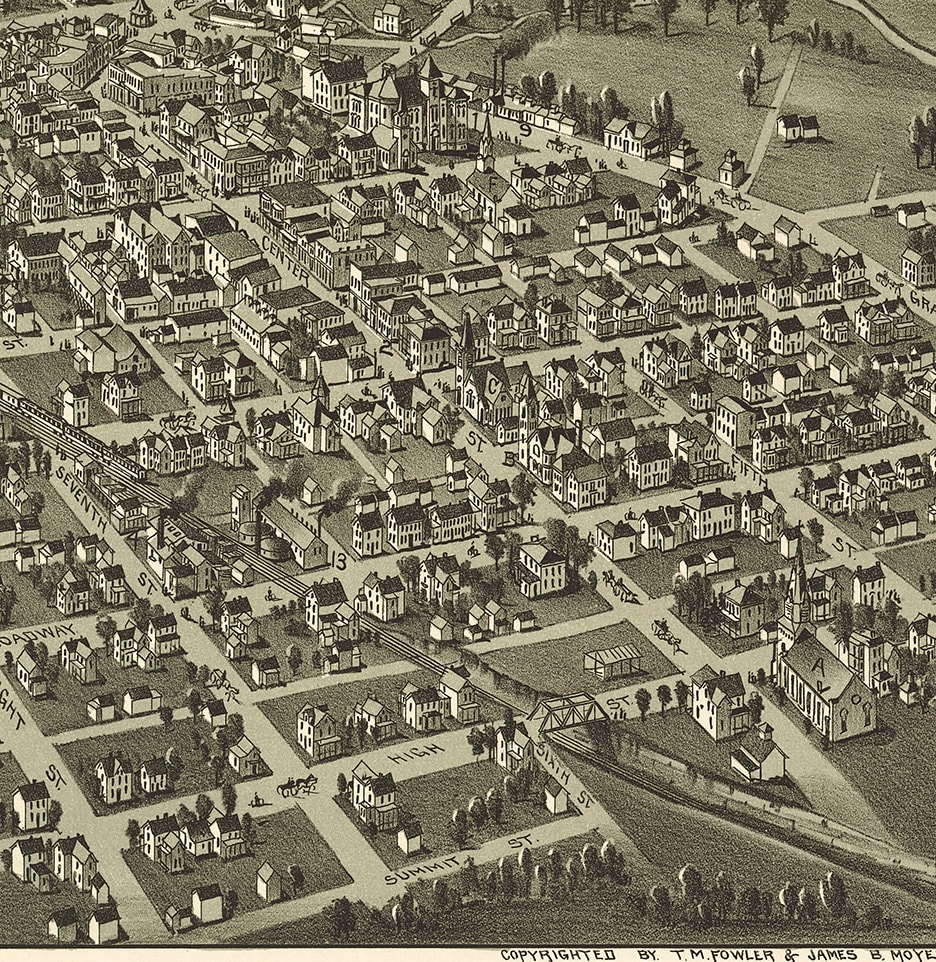 Map of Meyersdale Somerset Co. Pennsylvania PA 1900. Etsy