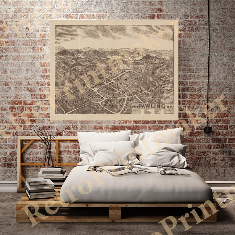Map of Pawling Dutchess County New York N.Y. 1909. Vintage Etsy