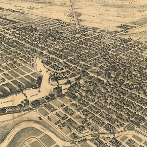 Map of Stockton San Joaquin Co California (CA) 1895 Vintage