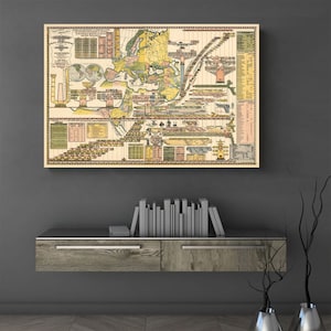 May include: A vintage timeline map of Europe, showing historical events and rulers from ancient times to the early 20th century. The map is printed in a variety of colors and includes text labels in English.