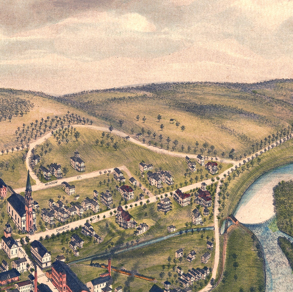 Naugatuck Connecticut CT 1877. Vintage restoration hardware Etsy