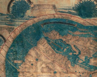 ヘンリクス・マルテルス・ゲルマヌス作の世界地図。クリストファー