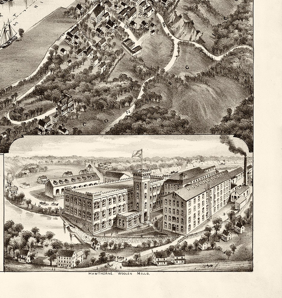 Map of Port Chester Westchester. New York NY. 1882 Map. Etsy