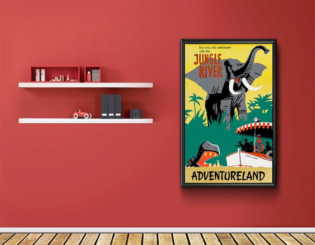 Jungle Cruise Adventureland Attraction Poster Disneyland Vintage ...