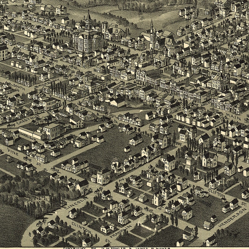 Map of Barnesville Ohio Belmont County Ohio OH 1899. Etsy