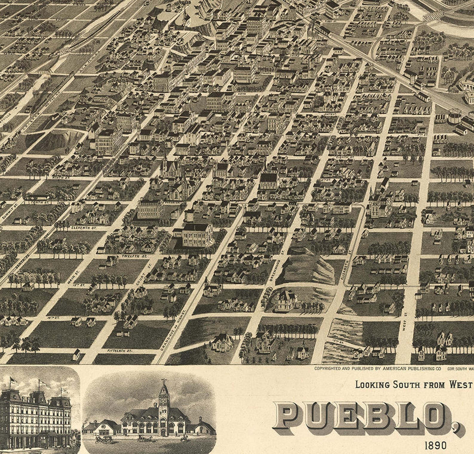 Pueblo Colorado Wall Map Premium Style By Marketmaps vrogue.co