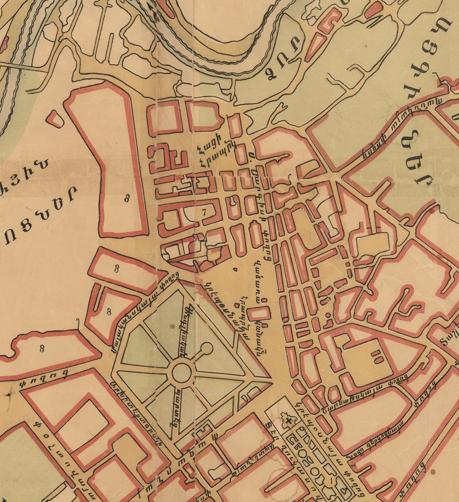 Map of Yerevan Armenia 1920. Vintage Home Deco Wall Etsy