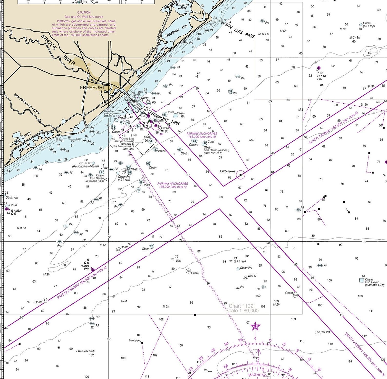Nautical Charts of Mermentau River to Freeport Louisiana Etsy