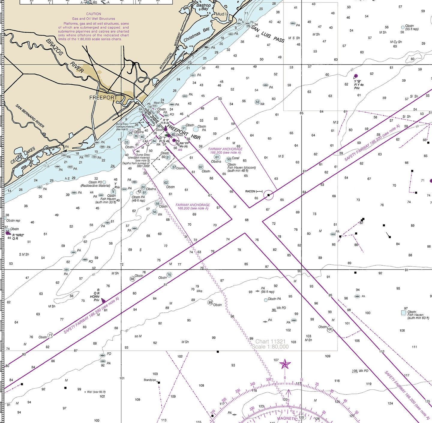Nautical Charts of Mermentau River to Freeport Louisiana Etsy