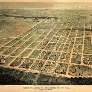 Egg Harbor City, Atlantic Co., New Jersey (NJ) 1865; F. Scheu. impression de carte de reproduction murale ancienne de style déco de maison vintage.
