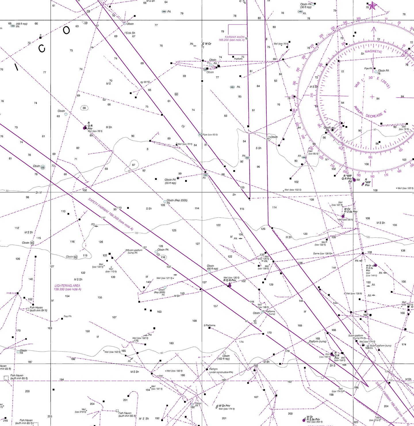 Nautical Charts of Mermentau River to Freeport Louisiana Etsy
