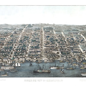 Alexandria, Virginia 1863. Restaurierung Hardware Home Deco Stil Alte Mauer Vintage Reprint.  VA0001