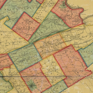Map of Chester Co. Pennsylvania, PA 1856. Restoration Hardware Home