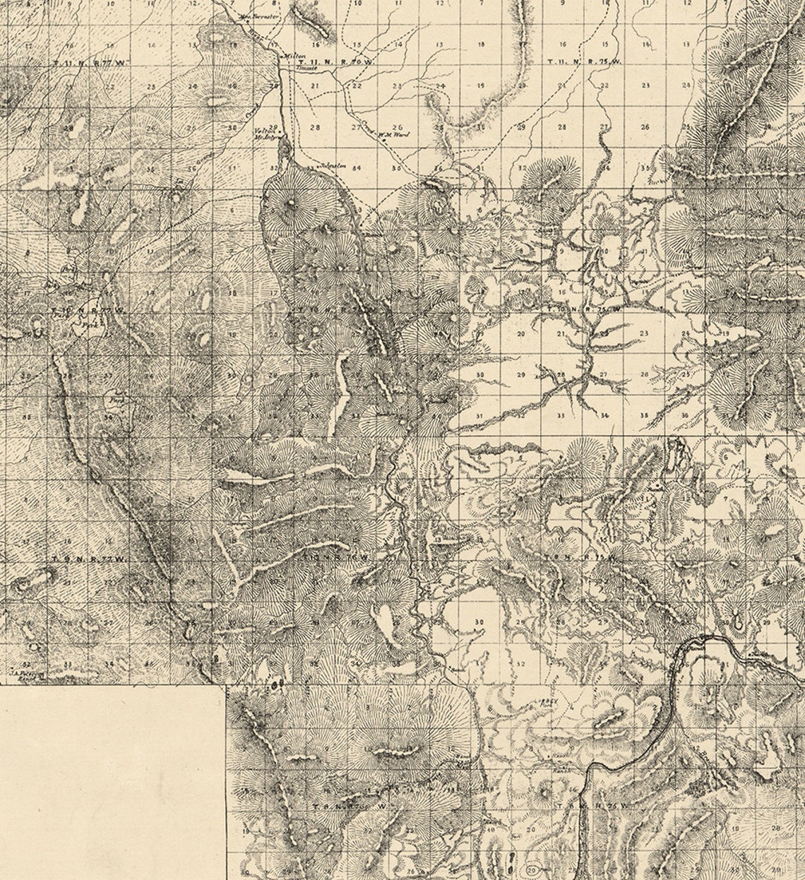 Map of Larimer County Colorado. 1884. Vintage restoration Etsy