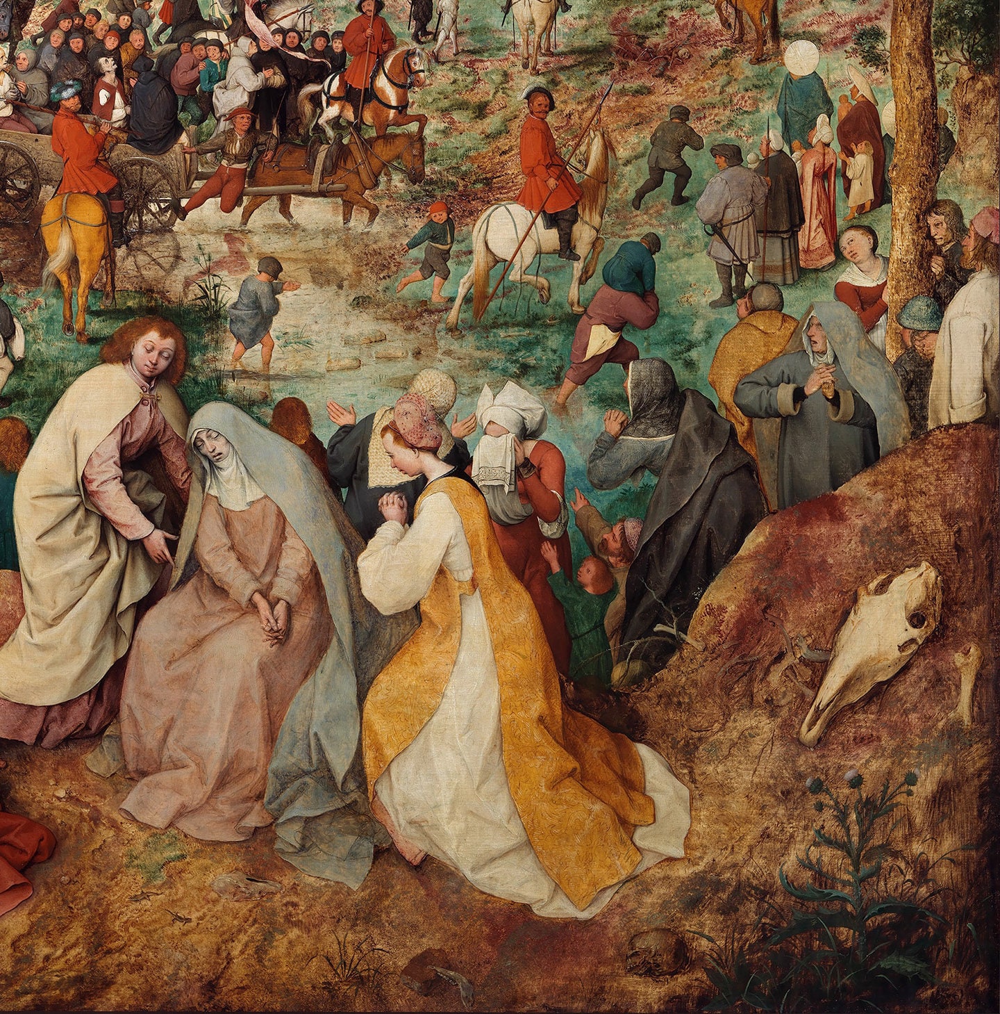 Pieter Bruegel the Elder, The Procession to Calvary, detail, 1564, image size:1440x1459