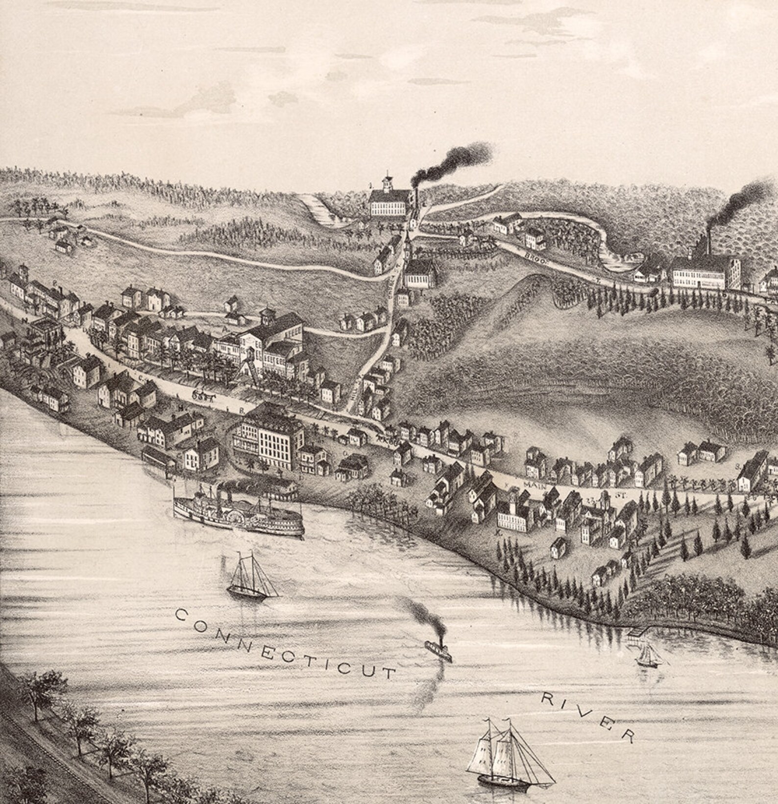 Map of East Haddam and Goodspeeds Landing Middlsex County Etsy