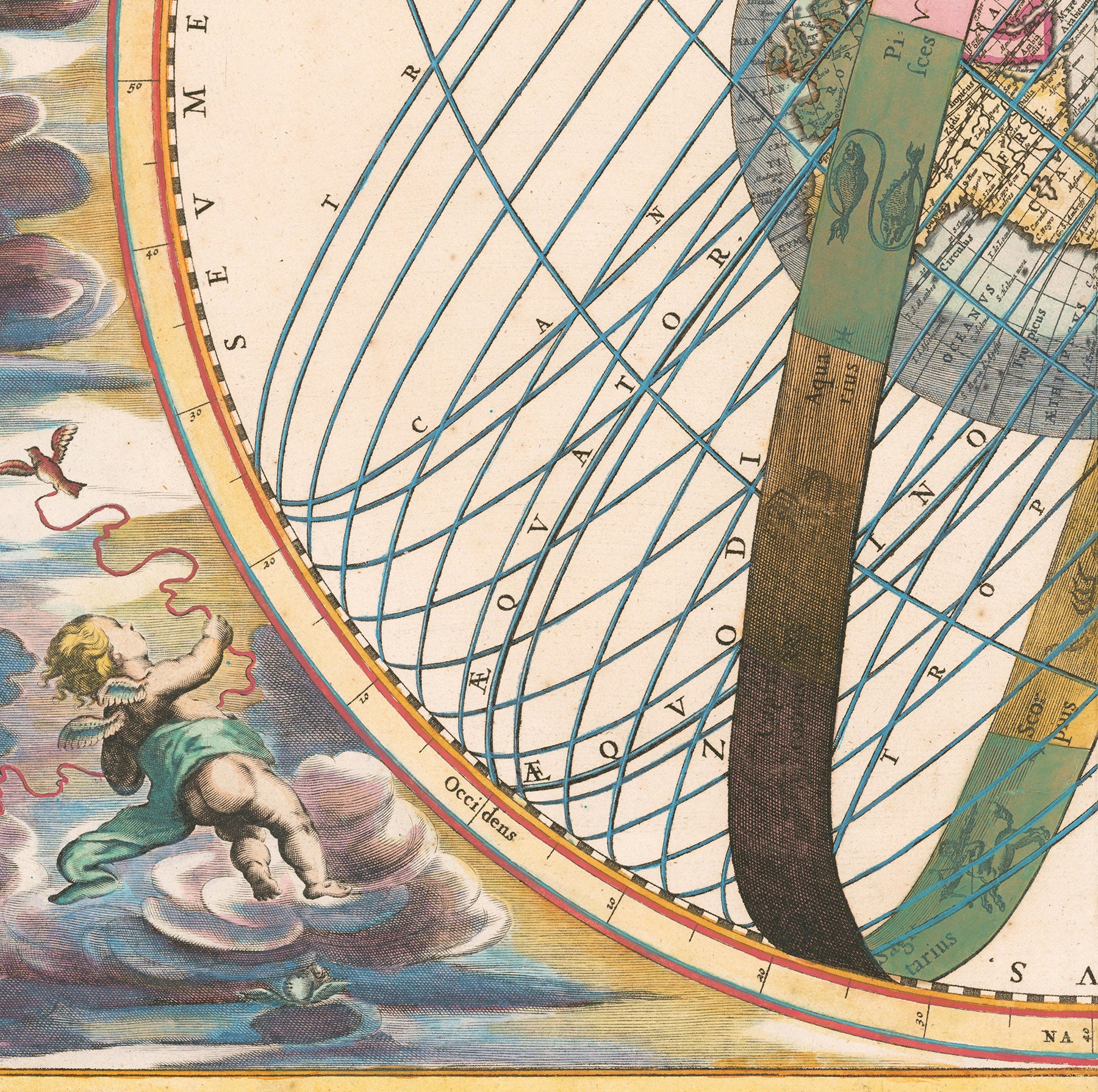 Celestial Chart by Andreas Cellarius - Solis Circa Orbem Terrarum ...