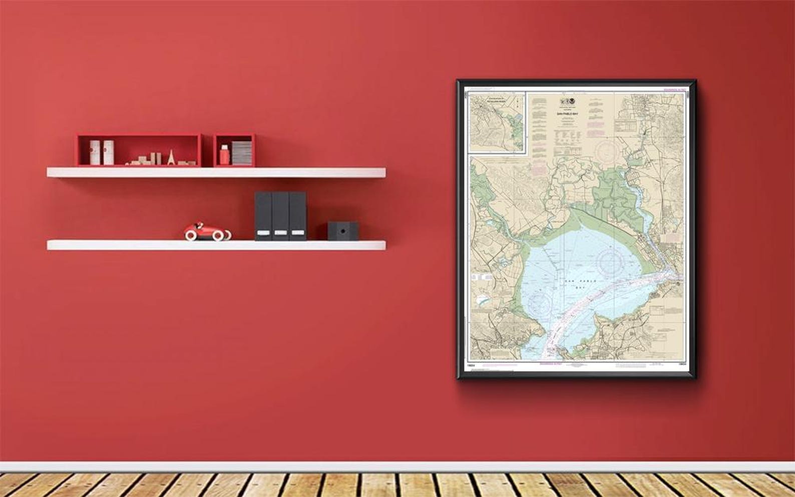 San Pablo Bay Nautical Chart – NOAA 18654 Map Reproduction Print ...