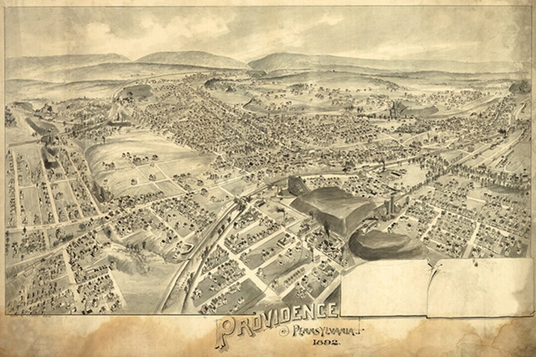 Map of Providence Lancaster Co. Pennsylvania 1892. Vintage Etsy