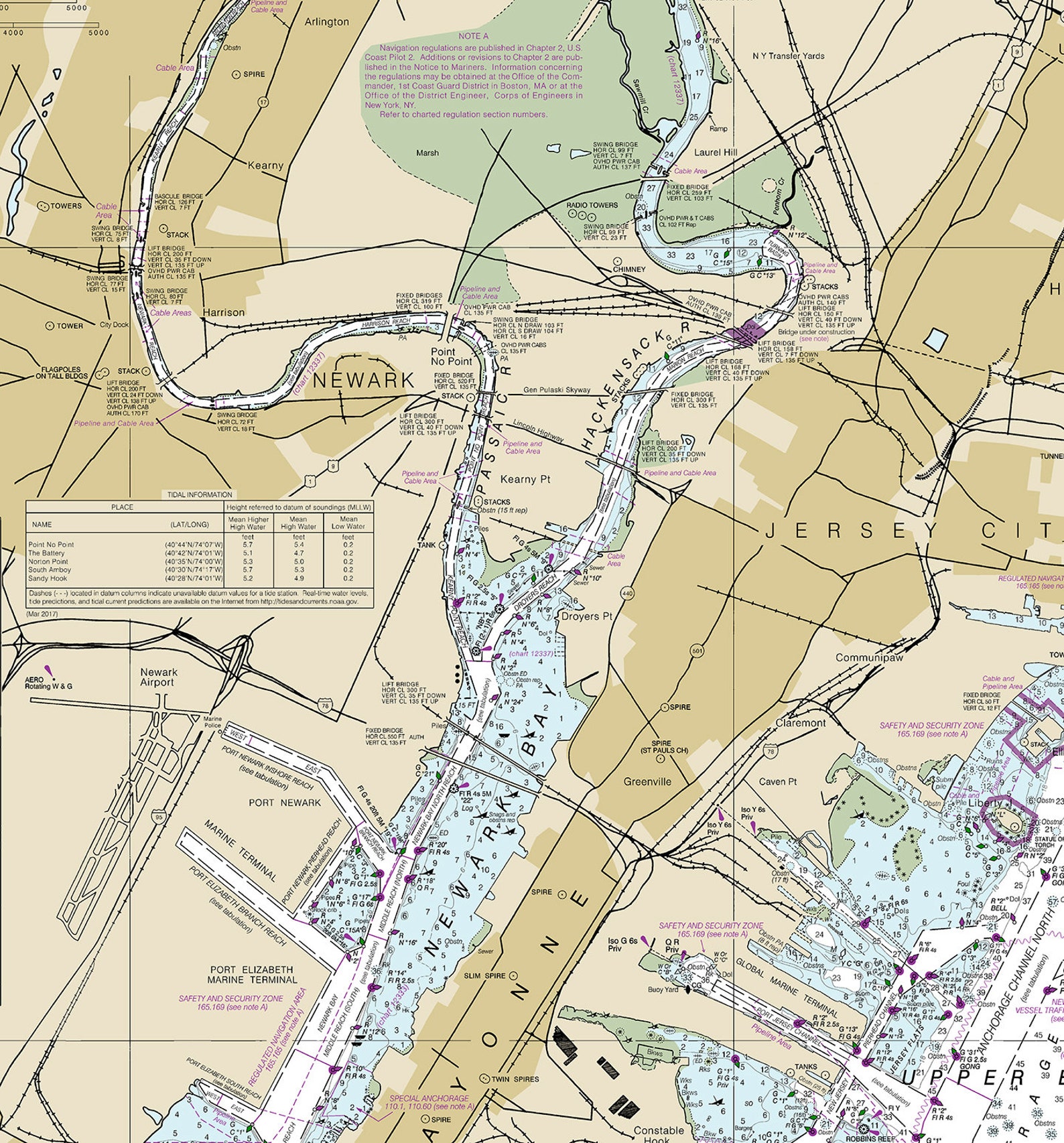 Nautical Charts of New York Harbor 12327 Staten Island. Etsy