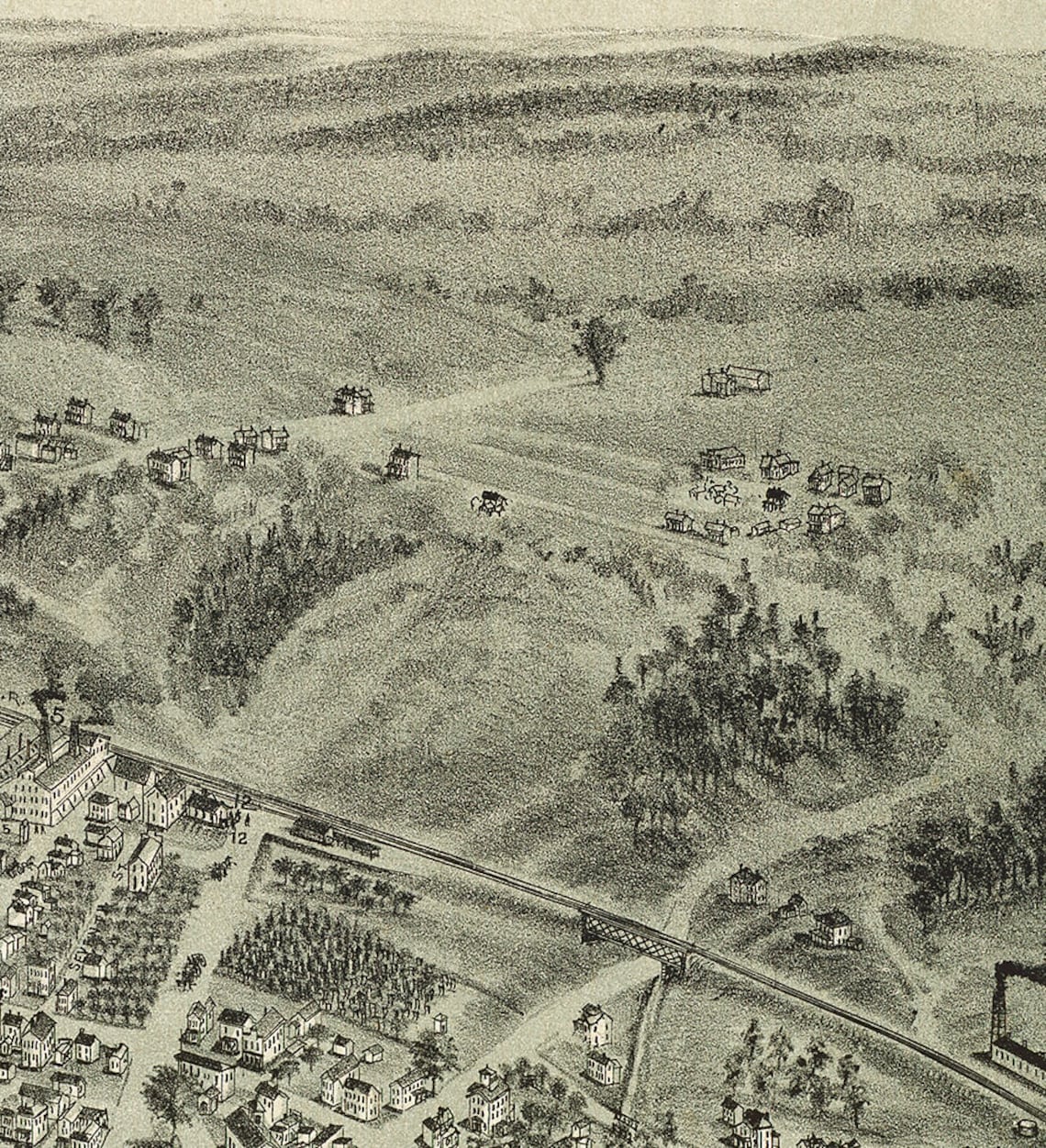 Map of Monaca Beaver Co. Pennsylvania PA 1900. Restoration - Etsy